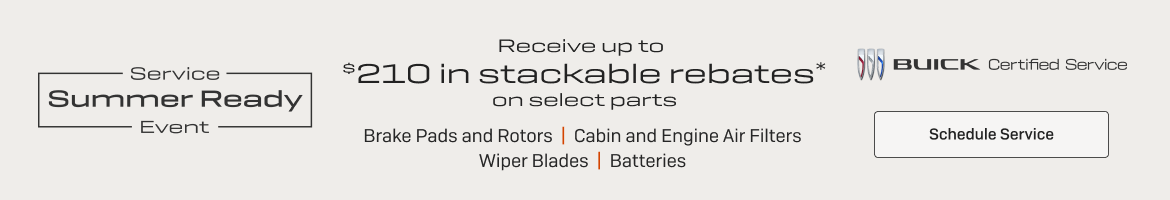 Receive up to $210 in stackable rebates* on select parts